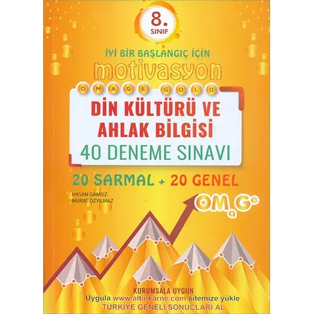 8.Sınıf Omage Gold Motivasyon Din Kültürü 40 Deneme Sınavı Omage Yayınları