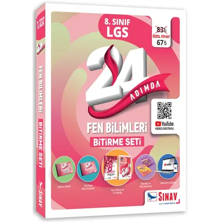 Sınav 8. Sınıf LGS 24 Adımda Fen Bilimleri Bitirme Seti