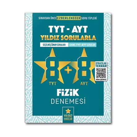 Yıldız Sorular YKS TYT AYT Fizik 8+8 Deneme Video Çözümlü