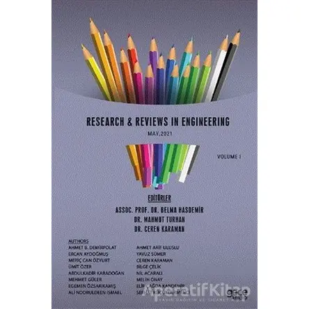 Research Reviews in Engineering Volume 1, May - Belma Hasdemir - Gece Kitaplığı