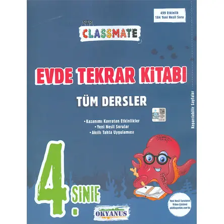 Okyanus 4. Sınıf Tüm Dersler Classmate Evde Tekrar Kitabı