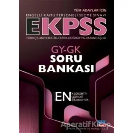 E-KPSS Türkçe-Matematik-Tarih-Coğrafya Vatandaşlık GY-GK Soru Bankası