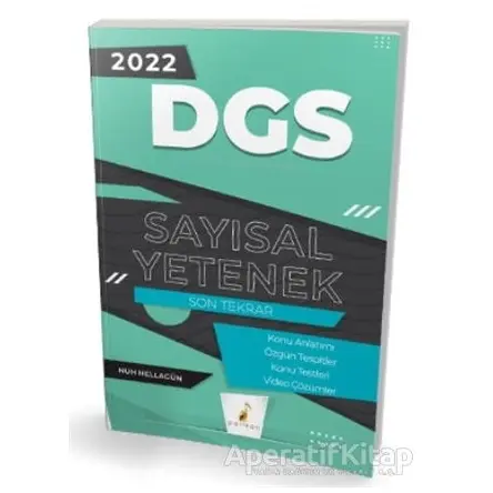 2022 DGS Sayısal Yetenek Son Tekrar Konu Anlatımı - Nuh Hellagün - Pelikan Tıp Teknik Yayıncılık