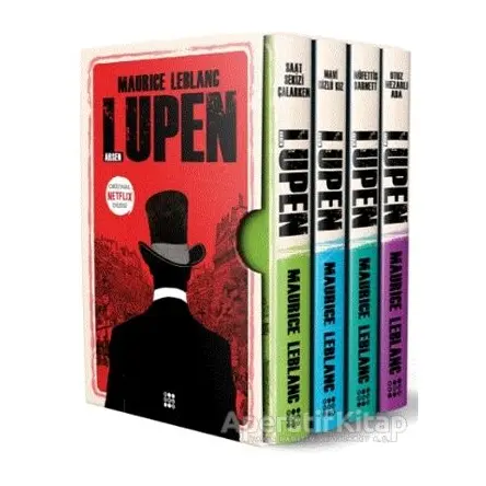 Arsen Lüpen-Kutulu Siyah Set (4 Kitap Takım) - Maurice Leblanc - Dokuz Yayınları