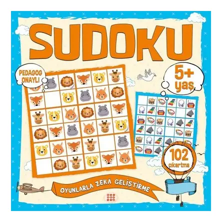 Çocuklar İçin Sudoku Çıkartmalı (5+ Yaş) - Kolektif - Dokuz Çocuk