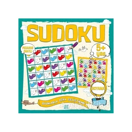 Çocuklar İçin Sudoku Boyama (5+ Yaş) - Kolektif - Dokuz Çocuk