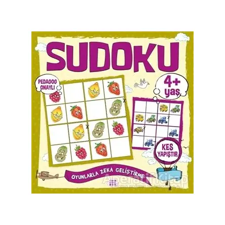 Çocuklar İçin Sudoku Kes Yapıştır (4+ Yaş) - Kolektif - Dokuz Çocuk