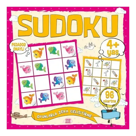 Çocuklar İçin Sudoku Çıkartmalı (4+ Yaş) - Kolektif - Dokuz Çocuk