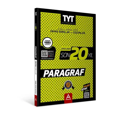 A Yayınları TYT Paragraf Son 20 Yıl Çıkmış Sorular 2002-2021