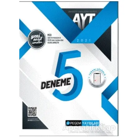 2021 AYT Tamamı Çözümlü 5 Deneme - Kolektif - Pegem Akademi Yayıncılık