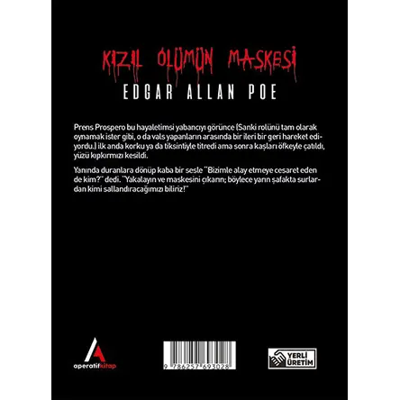 Kızıl Ölümün Maskesi - Edgar Allan Poe - Cep Boy Aperatif Tadımlık Kitaplar