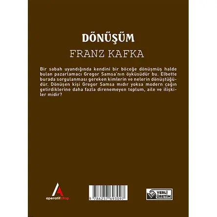Dönüşüm - Franz Kafka - Cep Boy Aperatif Tadımlık Kitaplar