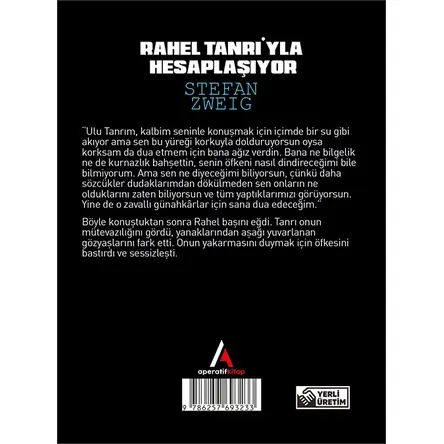 Rahel Tanrıyla Hesaplaşıyor - Stefan Zweig - Cep Boy Aperatif Tadımlık Kitaplar
