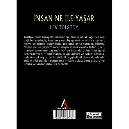İnsan Ne İle Yaşar - Tolstoy - Cep Boy Aperatif Tadımlık Kitaplar