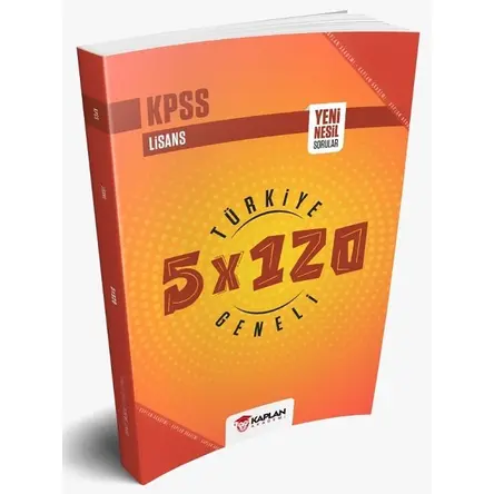 Kaplan Akademi 2021 KPSS Genel Yetenek Genel Kültür Türkiye Geneli 5x120 Deneme Pdf Çözümlü