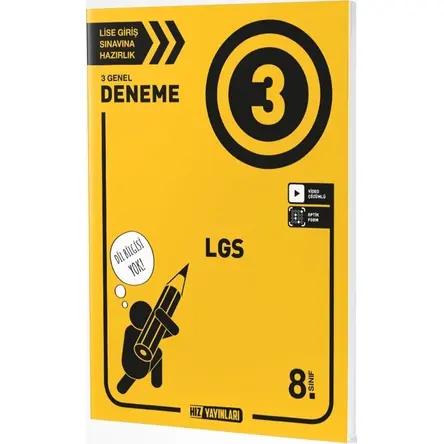 Hız Yayınları 8. sınıf LGS 3 Genel Deneme