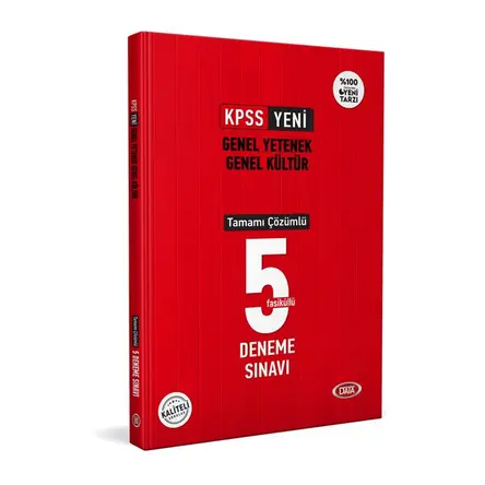 Data KPSS Genel Yetenek Genel Kültür Çözümlü 5 Deneme