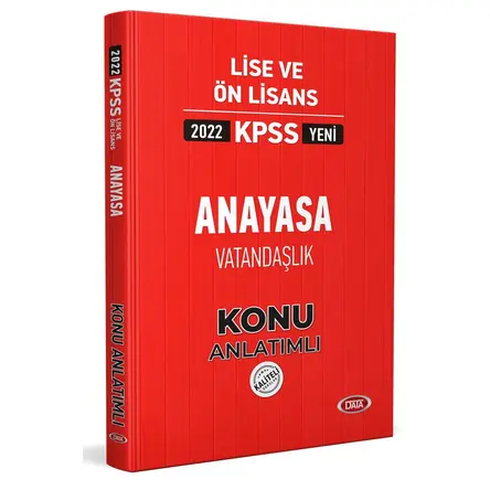 2022 KPSS Lise & Ön Lisans Anayasa Vatandaşlık Konu Anlatımlı Data Yayınları