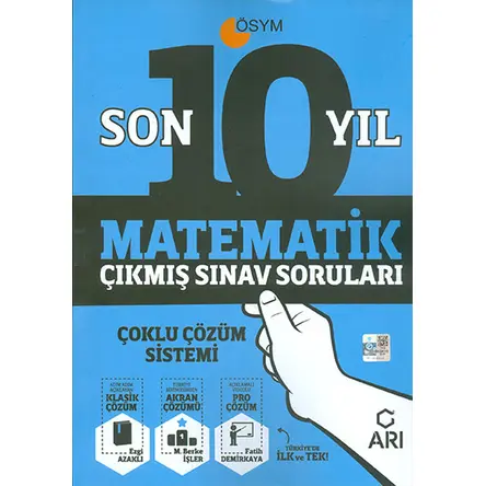 Matematik Son 10 Yıl Çıkmış Sınav Soruları Arı Yayınları