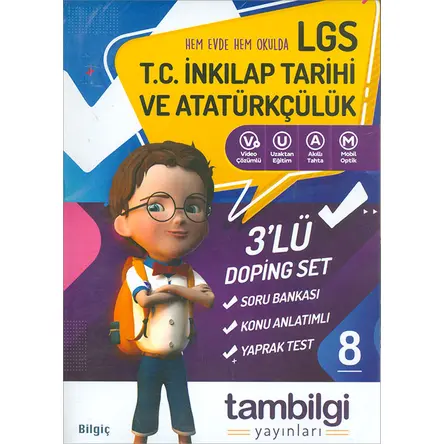 8.Sınıf LGS İnkılap Tarihi 3lü Doping Set Tambilgi Yayınları