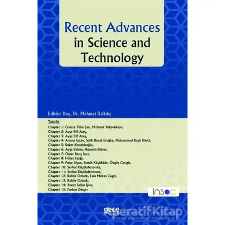 Recent Advances in Science and Technology - Ömer Barış İnce - Gece Kitaplığı