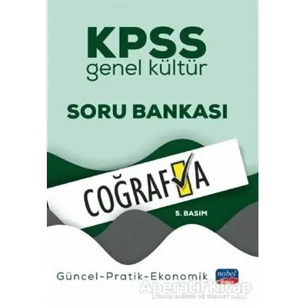 KPSS Lisans Mezunları İçin Genel Kültür Coğrafya Soru Bankası - Kolektif - Nobel Sınav Yayınları