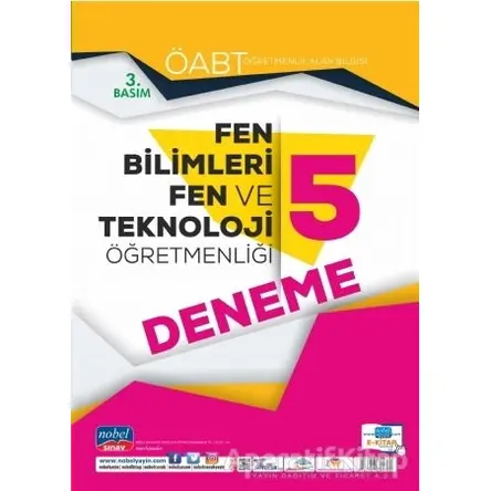 ÖABT Fen Bilimleri ve Teknoloji Öğretmenliği Öğretmenlik Alan Bilgisi 5 Deneme