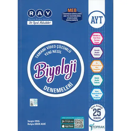 AYT Biyoloji 25 Deneme Toprak Yayınları