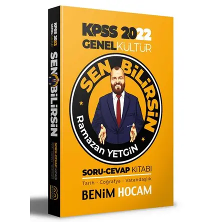 Benim Hocam KPSS 2022 Genel Kültür Sen Bilirsin Tarih-Coğrafya-Vatandaşlık Soru Cevap Kitabı