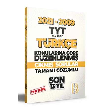 Benim Hocam 2009-2021 TYT Türkçe Son 13 Yıl Tıpkı Basım Konularına Göre Düzenlenmiş Çıkmış Sorular