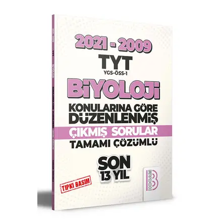 Benim Hocam 2009-2021 TYT Biyoloji Son 13 Yıl Tıpkı Basım Konularına Göre Düzenlenmiş Çıkmış Sorular