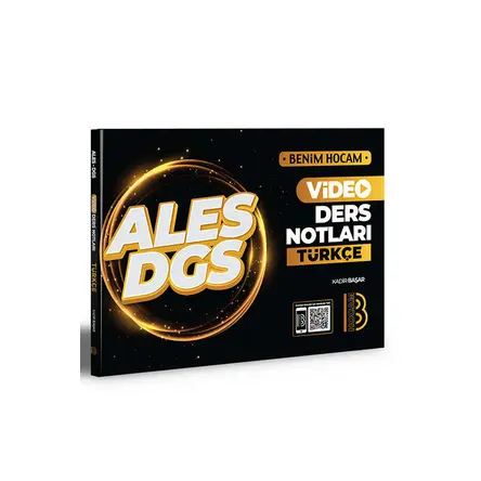 Benim Hocam 2022 ALES DGS Türkçe Video Ders Notları