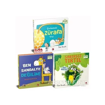 Hayvanlarla Eğleniyorum Set - Organik Kitap (3 Kitap Takım) - Ross Burach - Beyaz Balina Yayınları