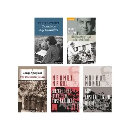 Köy Enstitüleri Seti (5 Kitap Takım) - Fakir Baykurt - Literatür Yayıncılık