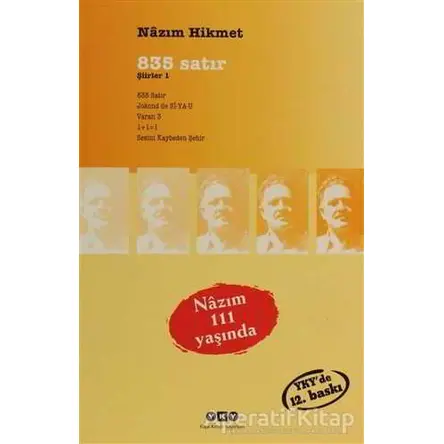 835 Satır - Nazım Hikmet Ran - Yapı Kredi Yayınları