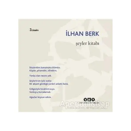 Şeyler Kitabı - İlhan Berk - Yapı Kredi Yayınları