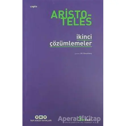 İkinci Çözümlemeler - Aristoteles - Yapı Kredi Yayınları
