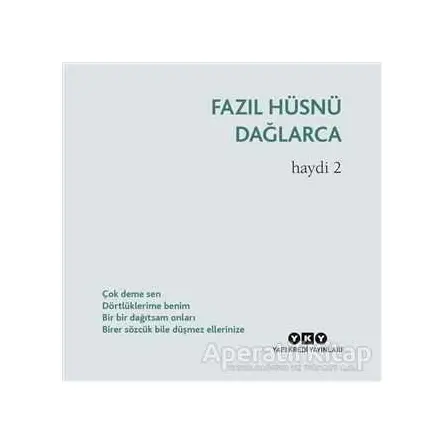 Haydi 2 - Fazıl Hüsnü Dağlarca - Yapı Kredi Yayınları