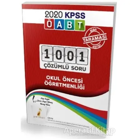 2020 KPSS ÖABT Okul Öncesi Öğretmenliği Alan Taraması Serisi 1001 Çözümlü Soru