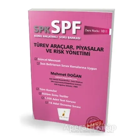 SPK - SPF Türev Araçlar, Piyasalar ve Risk Yönetimi Konu Anlatımlı Soru Bankası