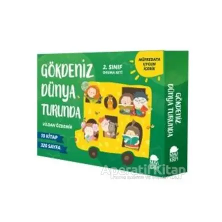 Gökdeniz Dünya Turunda 2. Sınıf Okuma Seti (10 Kitap) - Vildan Özdemir - Mavi Kirpi Yayınları