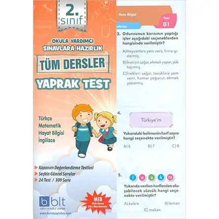 Bulut 2.Sınıf Tüm Dersler Yaprak Test