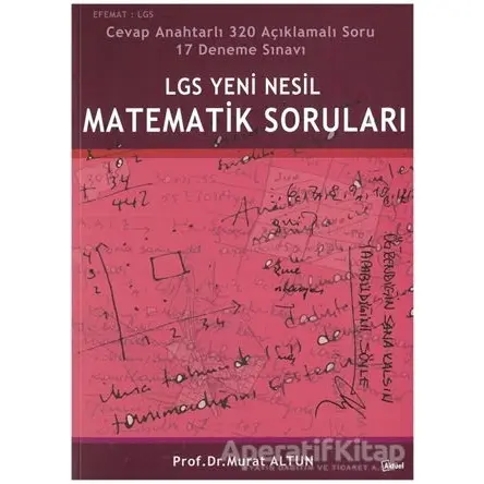 LGS Yeni Nesil Matematik Soruları - Murat Altun - Alfa Aktüel Yayınları