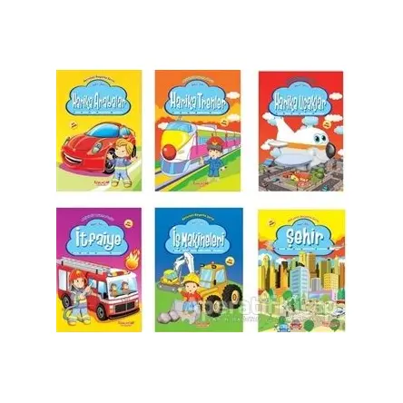 Aktiviteli Boyama Kitabı Mavi Seti (6 Kitap Takım) - Kolektif - Yumurcak Yayınları