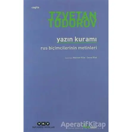 Yazın Kuramı - Tzvetan Todorov - Yapı Kredi Yayınları