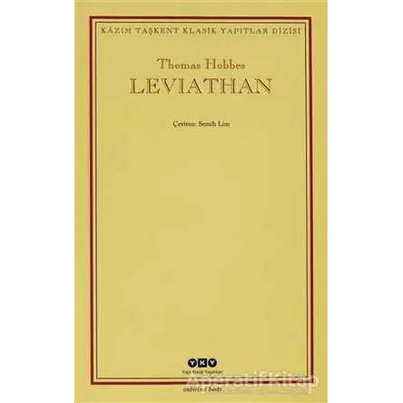Leviathan - Thomas Hobbes - Yapı Kredi Yayınları
