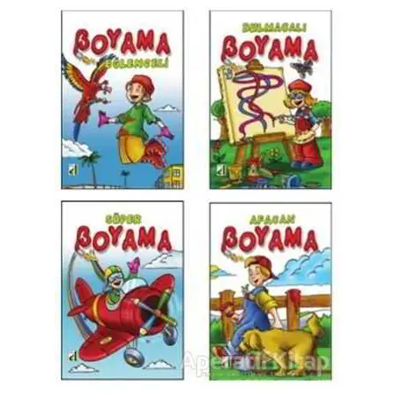 Süper Boyama Serisi (4 Kitap Takım) Damla Yayınevi