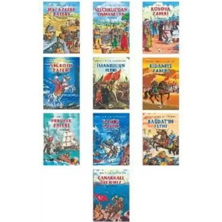 Büyük Türk Zaferleri (10 Kitap Takım) - Ali Osman Atak - Damla Yayınevi