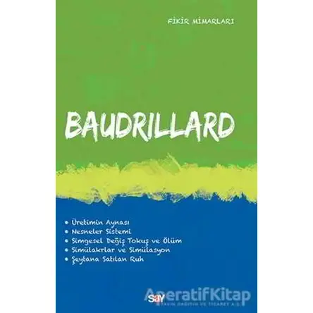 Baudrillard - Oğuz Adanır - Say Yayınları