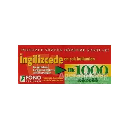 İngilizcede İlk 1000 Sözcük Kartları - Kolektif - Fono Yayınları